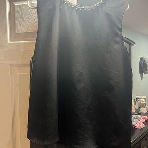 Calvin Klein Black Top with Jewel Accents